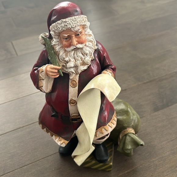 Holiday Wooden Santa Clause Ornament, Christmas Statue Display, Gifts St. Nick - Picture 2 of 11